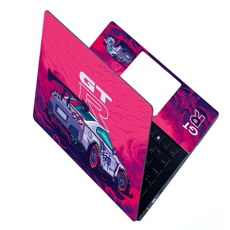 BAEYE Full Laptop Skin Stickers HD Quality Sticker for Laptops Upto 15.6" (Dustproof|Waterproof|Scratchproof|Reusable) - BE Nissan GTR FL - Image 1