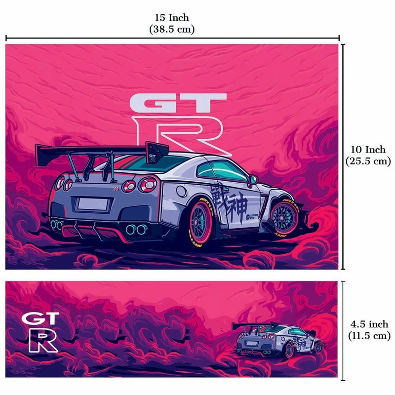 BAEYE Full Laptop Skin Stickers HD Quality Sticker for Laptops Upto 15.6" (Dustproof|Waterproof|Scratchproof|Reusable) - BE Nissan GTR FL - Image 3