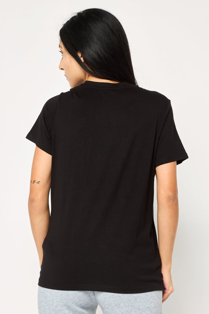 DKNY Women Sportswear Fit Short Sleeve Outdoor T-Shirt, Black - Image 4