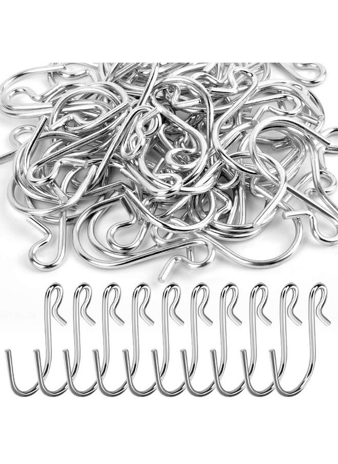 HNYYZL HNYYZL 50Pcs S Hooks, Heavy-duty S Shaped Hook Connectors Corrosion Protection Metal Hangers Hanging Hooks, Fixed Securely and Not Slip Off, Suit for Indoor and Outdoor Hanging(1.3”/3.5cm, Silver)  - Image 1