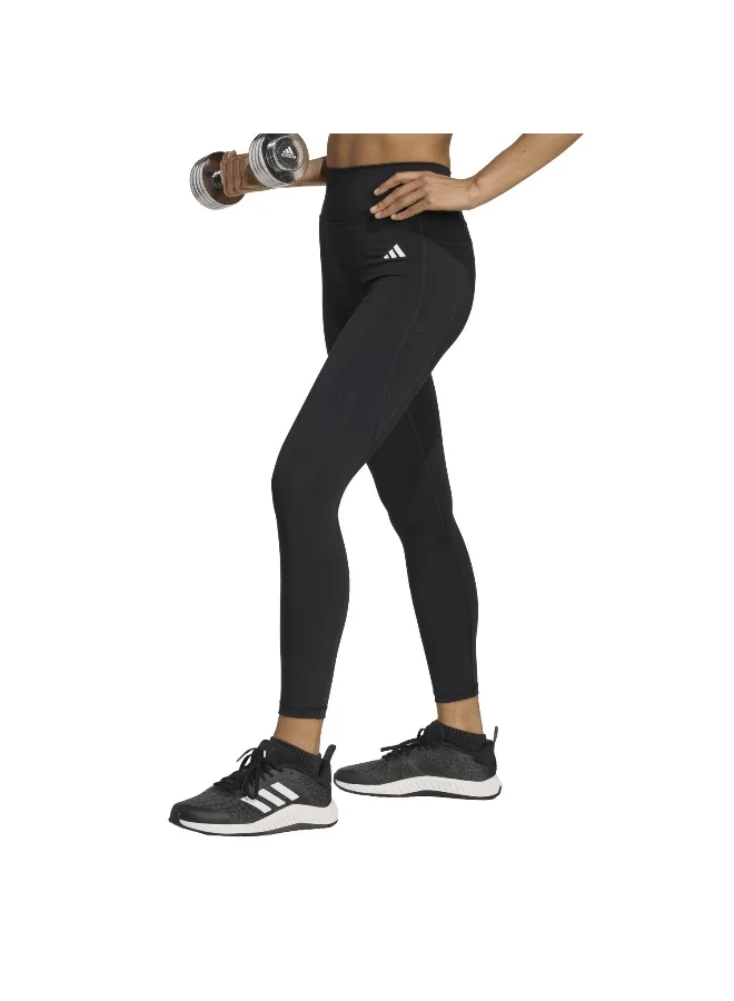Adidas Opt Pow Ess 7/8 Black Training Tights For Women 2XS