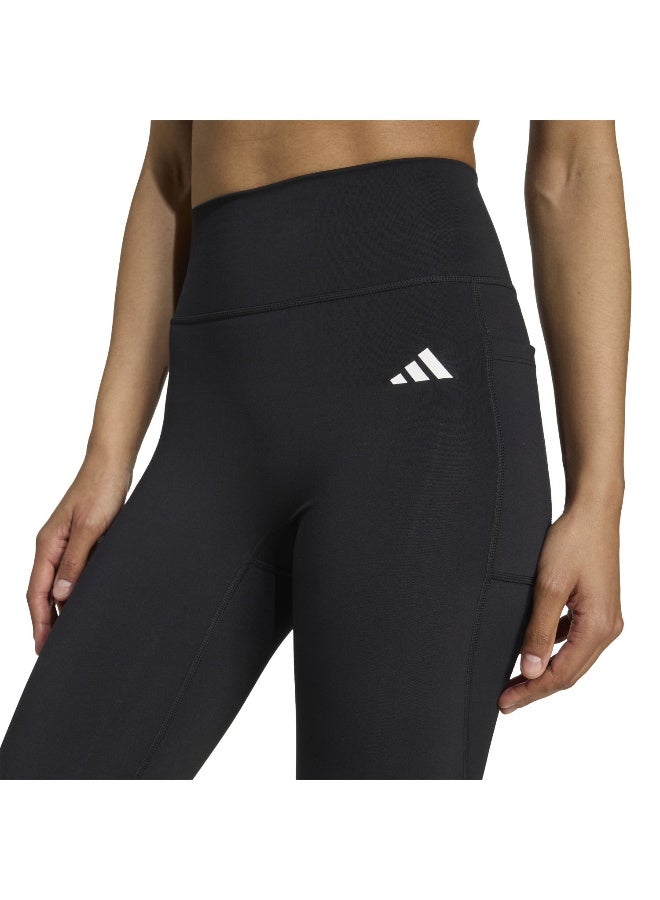 Adidas Opt Pow Ess 7/8 Black Training Tights For Women 2XS - Image 5