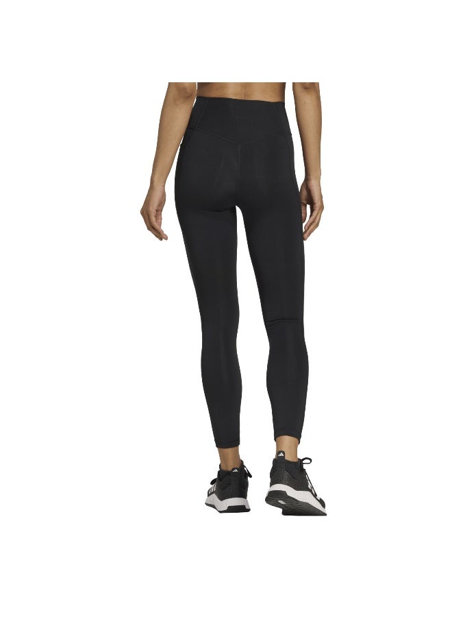 Adidas Opt Pow Ess 7/8 Black Training Tights For Women 2XS - Image 3