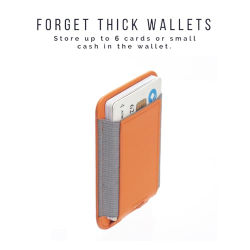 Captese Faux Leather Unisex MagIT Wallet Pouch, Card Holder with 6 Card Capacity, Compatible with MagSafe/PixelSnap, for iPhone 17/16/15/14/13/12/Pixel 10 Series (Steel Blue) - Image 3