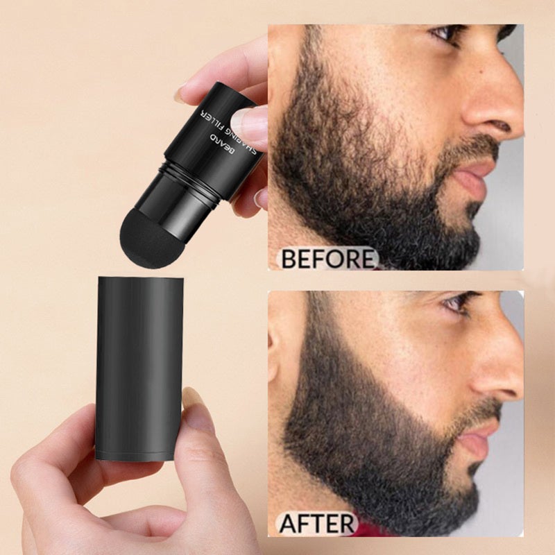 Beard Styling Brush: Dark Brown, Waterproof Sweatproof, Natural Non-Rub-Off, Easy Safe To Use - Soft Sponge Tip, Portable Size for Men Beard Grooming & Maintenance - Image 5