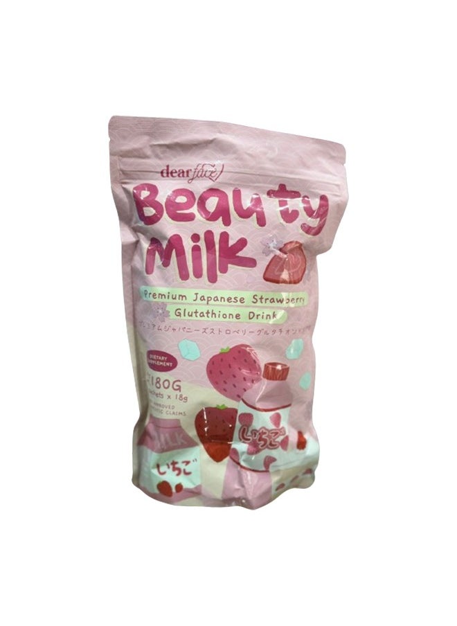 dear face Beauty Milk Japanese Collagen MELON & STRAWBERRY Drink  - Image 2