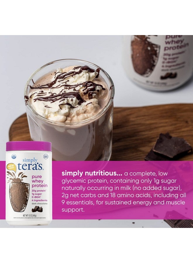 Tera's Whey Protein, Dark Chocolate, 12 Oz - Image 2