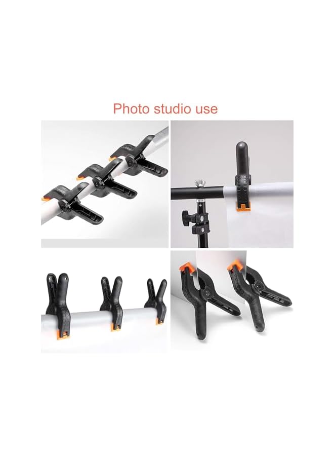 promass Spring Clip, 10 Packs of 3.5 inch Professional Plastic Small Spring Clamps, Heavy Duty for Crafts or Plastic Clips and Backdrop Clips Clamps for Backdrop Stand, Photography, Home Improvement - Image 4