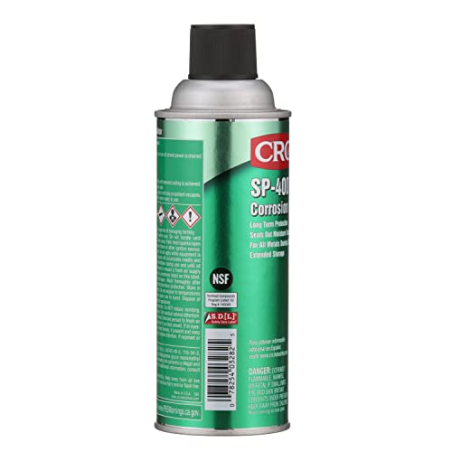 CRC Sp-400 Corrosion Inhibitor, 10 Wt Oz, Seals Out Moisture Completely For All Bare Metals, Long-Term Indoor/Outdoor Protection, NSF H2 Registered, Aerosol Spray - Image 4