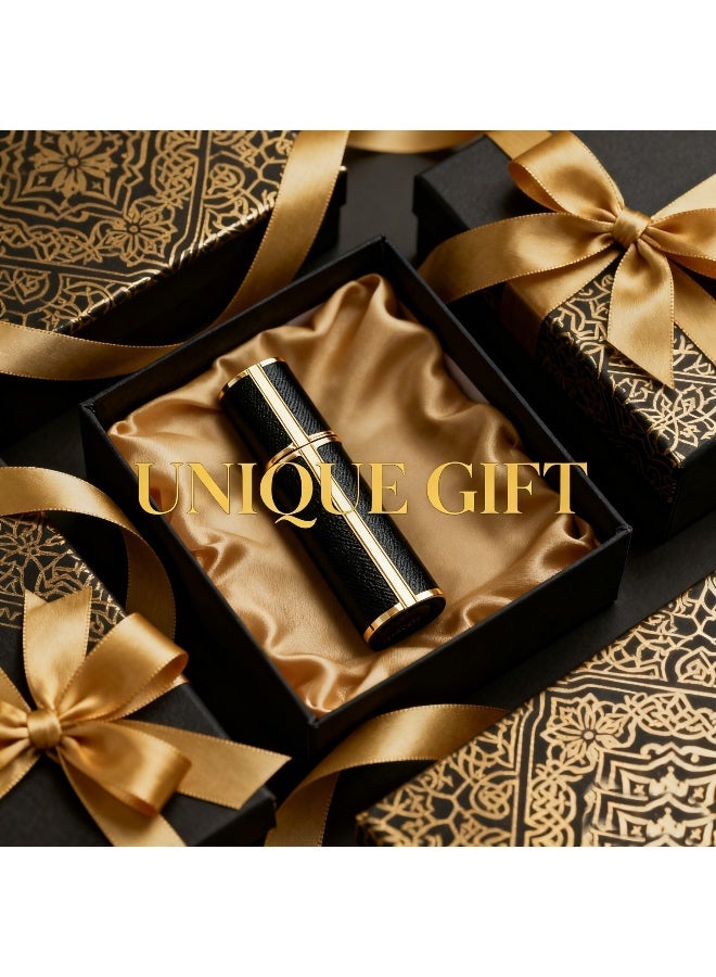 ONECIRCLE Refillable Perfume Bottle 10ML Atomizer with Mini Perfume refill Bottle For Men and Women|perfume bottle for Travel|Pocket Size Atomizer for Purse and Hand bag.(black) - Image 5