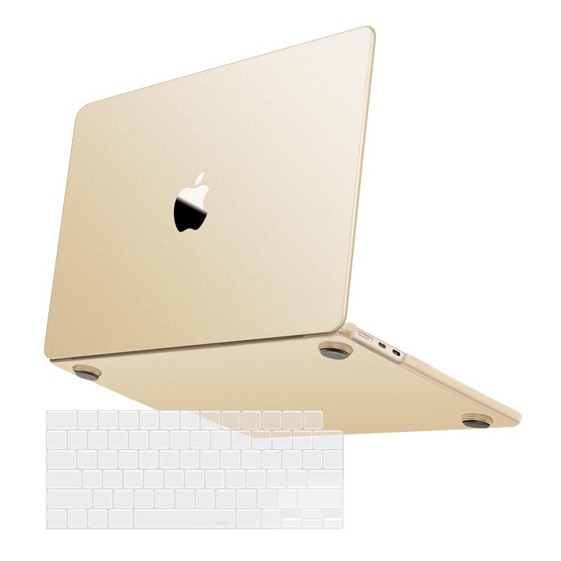 MOSISO UltraThin Seamlessly Closes Cover Compatible with MacBook Air 13 inch Case M5 M4 M3 M2 20262022 A3449 A3240 A3113 A2681 2 in 1 Kit AntiFingerprints Shell for Mac Air 136 Starlight Clear - Image 2