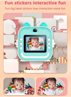 besrey  Kids Camera Instant Print, Birthday Gifts for Kids Age 3-12, Selfie Digital Camera with 1080P Videos,Toddler Portable Travel Camera Toy (Blue)  - Image 3