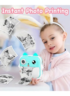 besrey  Kids Camera Instant Print, Birthday Gifts for Kids Age 3-12, Selfie Digital Camera with 1080P Videos,Toddler Portable Travel Camera Toy (Blue)  - Image 5