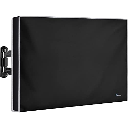 Garnetics Outdoor TV Cover 43 Inch – Waterproof, Weatherproof TV Enclosures with Smart Shield Screen Protectors, Ideal for Outdoor Use, Moving, and Storage - Black - Image 1