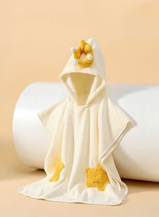 Baby Kids Hooded Bath Towel Fast Water Absorption Soft and Skin-friendly Baby Quilt 70*130cm±2cm - Image 1