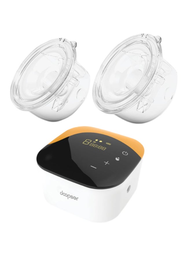 Doopser مضخة ثدي كهربائية ذكية، بدون استخدام اليدين، وظيفة الذاكرة، 3 أوضاع 9 مستويات قابلة للتعديل، خالية من BPA، 240 مل لكل منها - Image 1