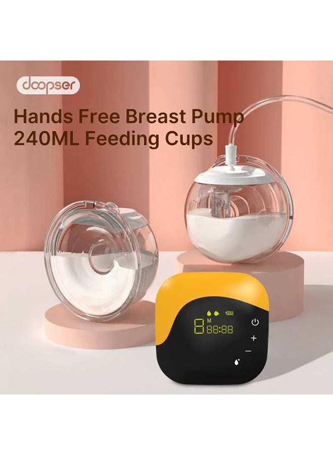 Doopser مضخة ثدي كهربائية ذكية، بدون استخدام اليدين، وظيفة الذاكرة، 3 أوضاع 9 مستويات قابلة للتعديل، خالية من BPA، 240 مل لكل منها - Image 3