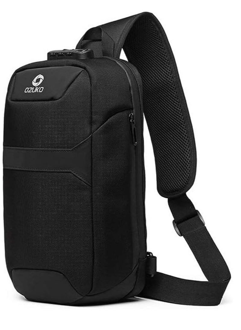 OZUKO - Anti-Theft Sling Bag Lightweight Crossbody Shoulder Backpack with USB Charging Port Waterproof Casual Chest Bag for Daily Use - Image 1