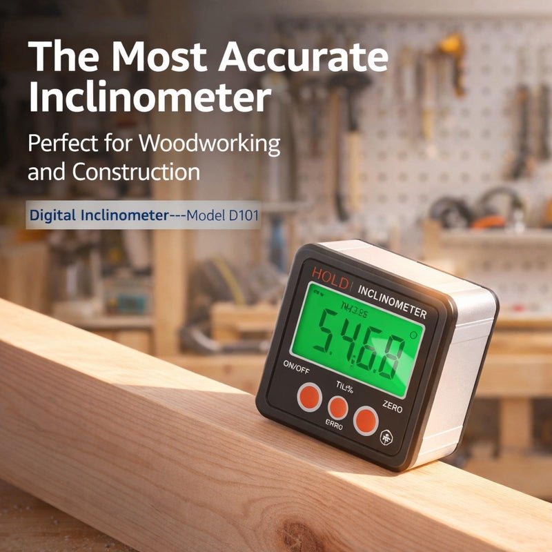 Digital Magnetic Inclinometer Protractor ABS High Accuracy IP54 for Woodworking Construction - Image 4
