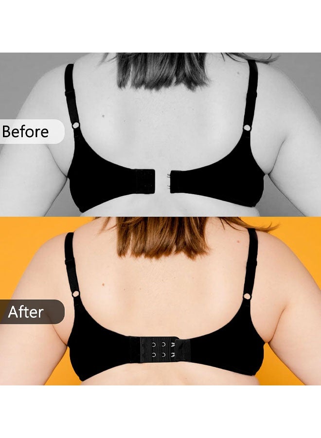 6 Pieces Women's Soft Comfortable Elastic Bra Extenders Bra Extension Strap 2 Hook 3 Row Lady's Bra Extender Bra Band - Image 4