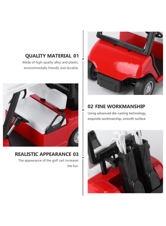 WINOMO Die-cast Model Metal Golf Cart Model,Pull Back Action Golf Cart, Mini 1:20 Scale Golfcart Vehicle for Kids Party Favor Home Office Decor - Image 2