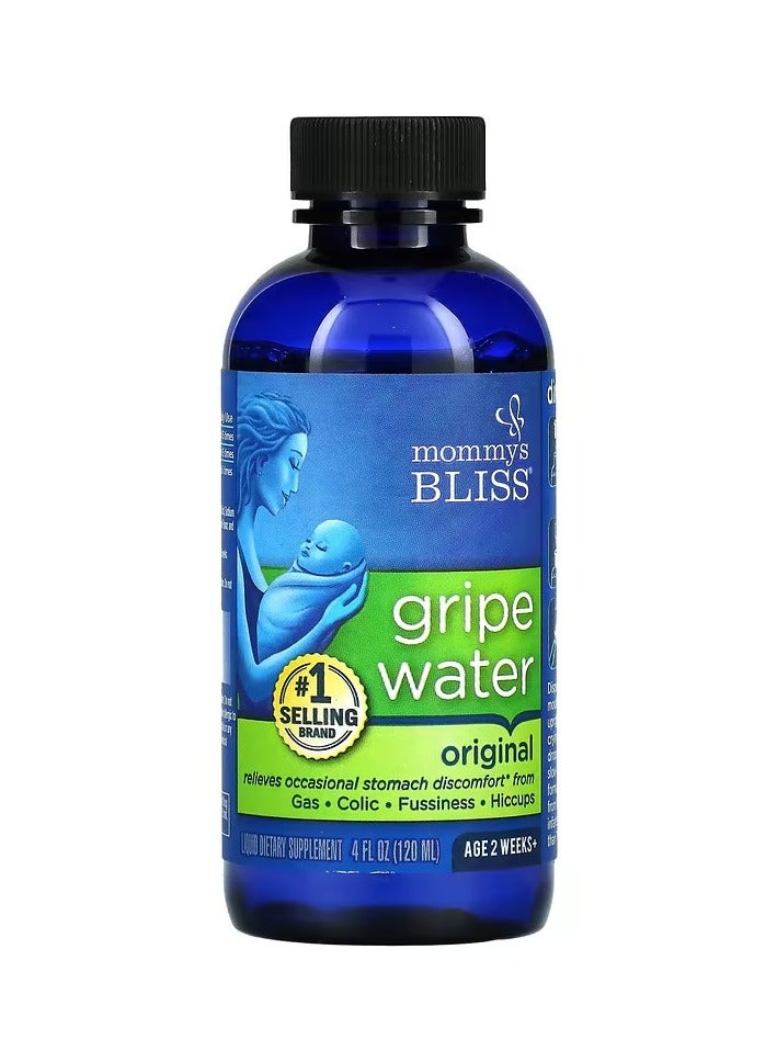 Mommy's Bliss Gripe Water, Original, Age 2 Weeks+, 4 fl oz 120 ml - Image 1