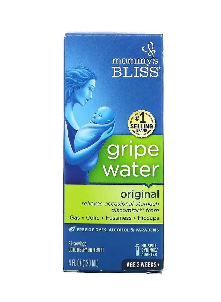 Mommy's Bliss Gripe Water, Original, Age 2 Weeks+, 4 fl oz 120 ml - Image 2