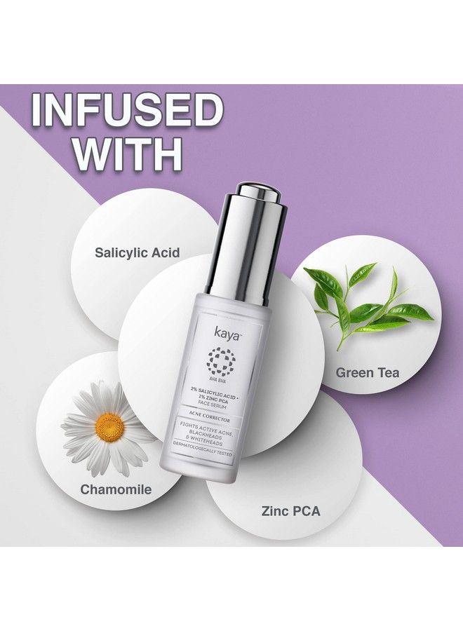 Kaya Clinic Kaya 2% Salicylic Acid + 1% Zinc Pca Face Serum ; Acne Corrector ; Face Serum For Acne Free Skin ; Mild Exfoliation ; 30Ml - Image 5
