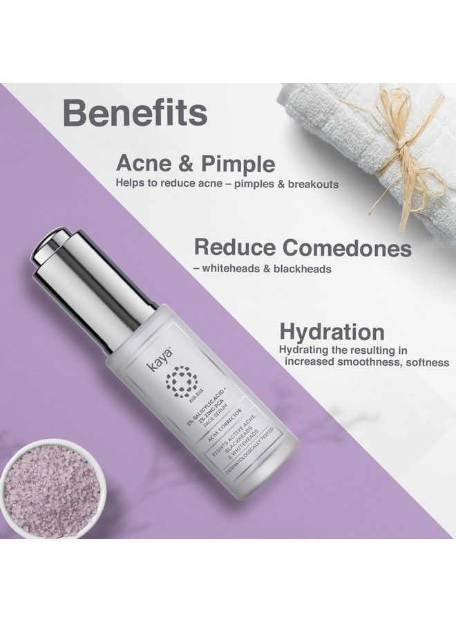 Kaya Clinic Kaya 2% Salicylic Acid + 1% Zinc Pca Face Serum ; Acne Corrector ; Face Serum For Acne Free Skin ; Mild Exfoliation ; 30Ml - Image 4