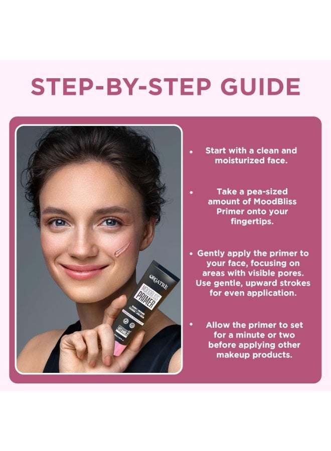 Orgatre MoodBliss Face Primer 50ml | Pores & Fine Lines Minimizer | Non-Greasy and Oil-Free | Long-Lasting Matte Finish for All Skin Types - Image 4