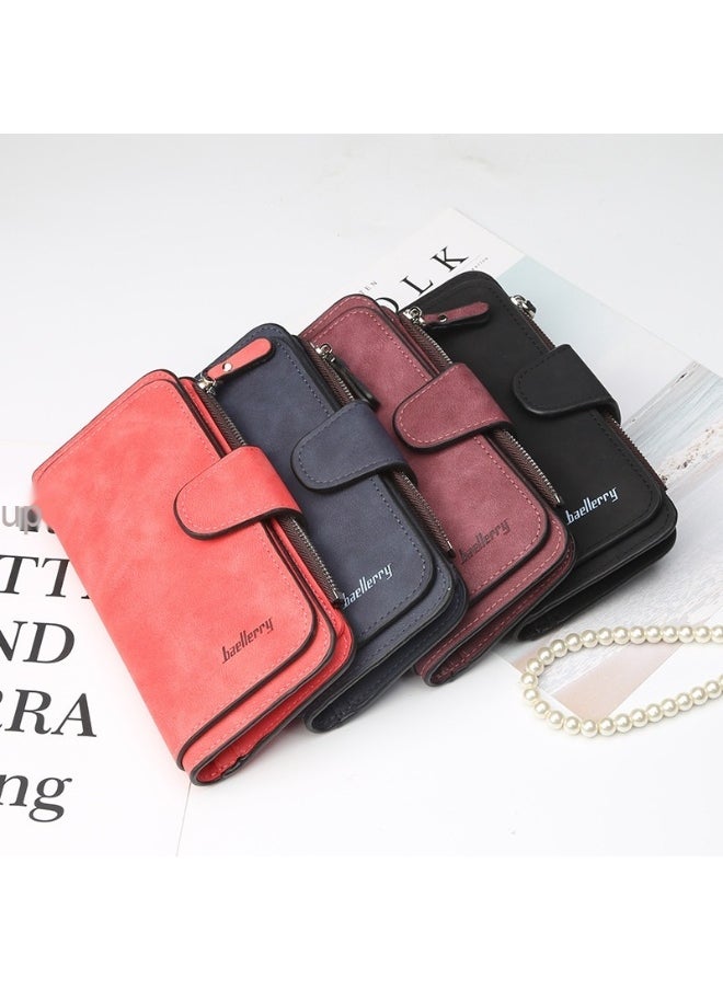 baellerry Women's Purse Long Multi-card Women's Advanced Purse Fashion Triple Fold Vertical Handbag  - Image 4