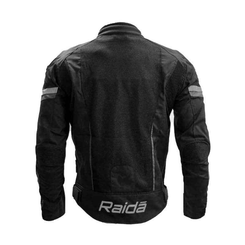 Raida Men Polyester Standard Length Frigate Motorcycle Jacket | CE Level 2 Armors | Titanium Shoulder Sliders | Thermal & Rain Liner Included (M, Black) - Image 5