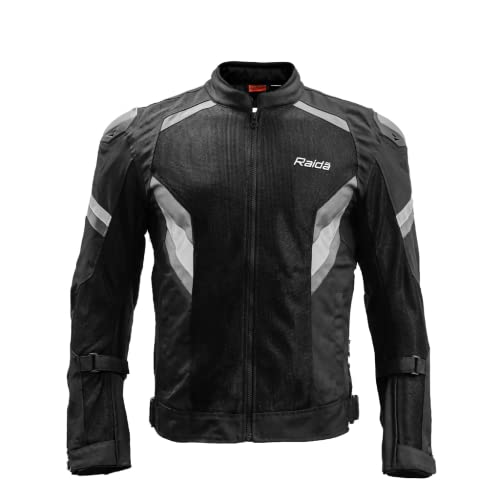 Raida Men Polyester Standard Length Frigate Motorcycle Jacket | CE Level 2 Armors | Titanium Shoulder Sliders | Thermal & Rain Liner Included (M, Black) - Image 4