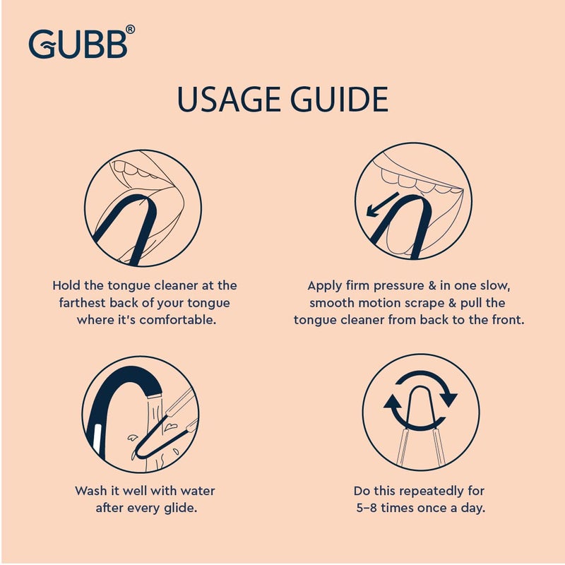 GUBB G+ Tongue Cleaner For Adults & Kids, Pack of 2 - Image 4