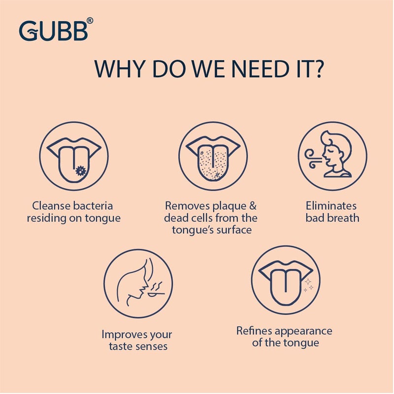 GUBB G+ Tongue Cleaner For Adults & Kids, Pack of 2 - Image 5