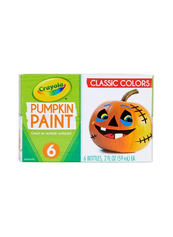 Crayola طقم طلاء اليقطين من كرايولا، ألوان أكريليك بألوان كلاسيكية، زينة هالوين، 6 قطع - Image 1