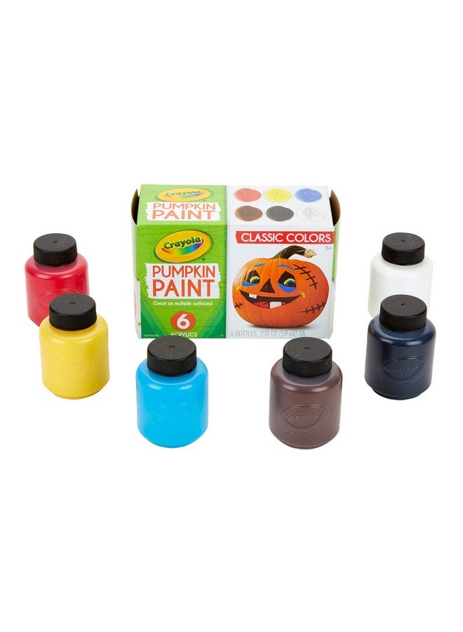 Crayola طقم طلاء اليقطين من كرايولا، ألوان أكريليك بألوان كلاسيكية، زينة هالوين، 6 قطع - Image 2