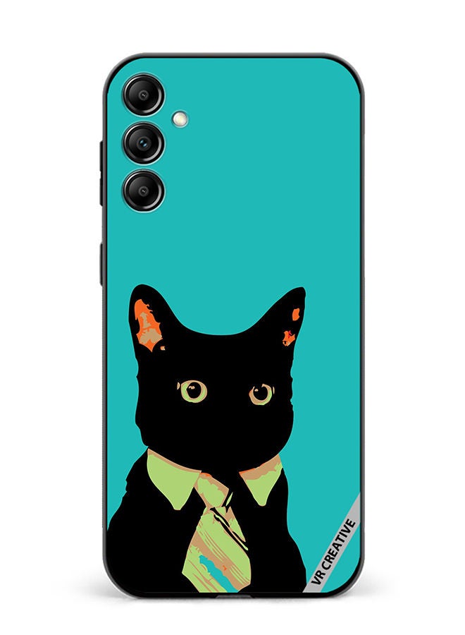 VR CREATIVE Protective Case Cover For Samsung Galaxy A34 Business Cat Design Multicolour - Image 1