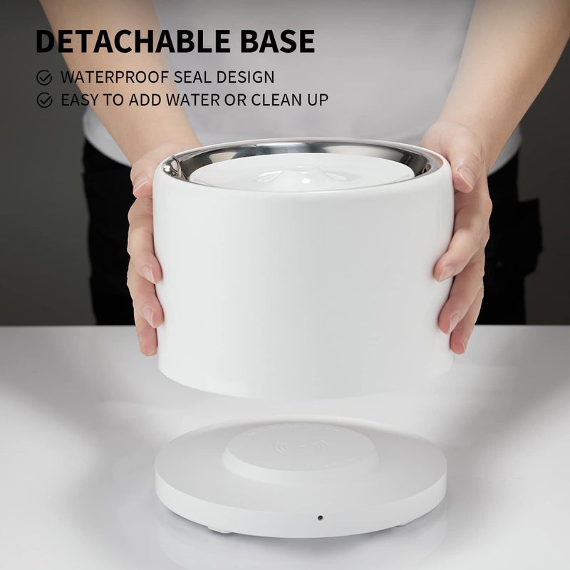 PETKIT Eversweet 3 Pro Cat Water Fountain with Wireless Pump, 1.6L/56oz Stainless Steel Pet Fountains for Cats Indoor, Automatic Water Dispenser Ultra Quiet, App Monitoring - Image 3