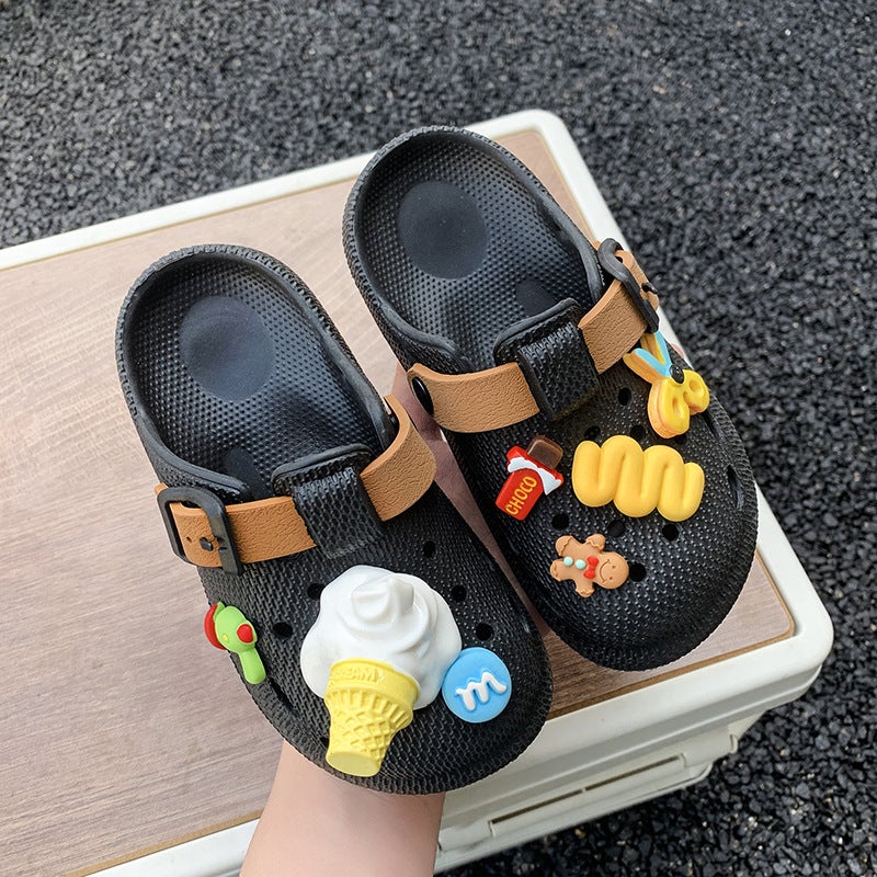 Fashionable Three-Dimensional Cartoon Ice Cream Children'S Birkenstock Slippers Breathable Soft-Soled Thick-Soled Outer Wear Clogs Summer Sandals - Image 4
