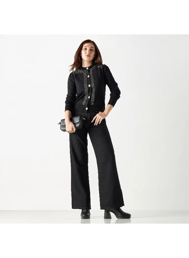 2Xtremz 2Xtremz Embellished Cardigan with Long Sleeves