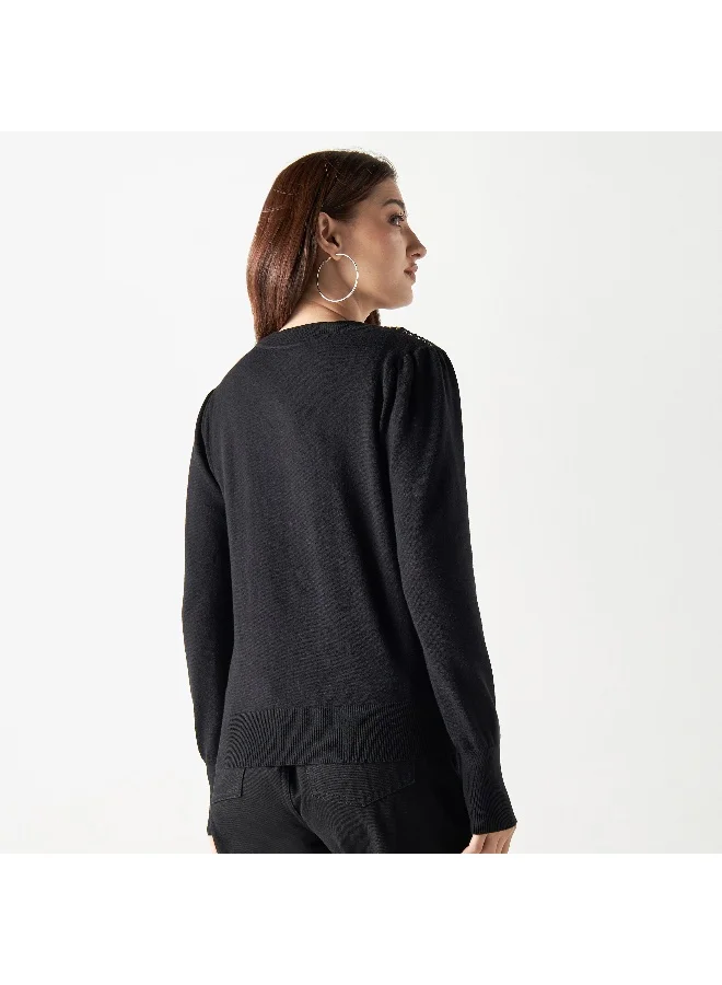 2Xtremz 2Xtremz Embellished Cardigan with Long Sleeves