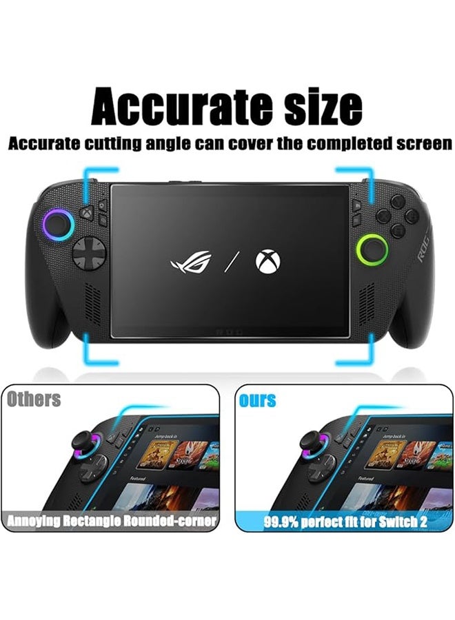2 Pack Tempered Glass Screen Protector for ASUS ROG Xbox Ally X & ROG Xbox Ally 2025 & ROG Ally X 2024 Accessories 7-Inch, Ultra HD, Anti-Scratch, Anti-Fingerprint, Bubble-Free - Image 2