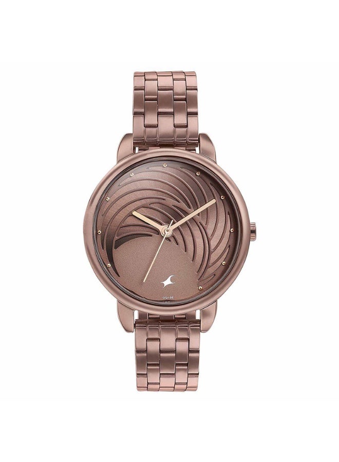 fastrack Stunners 8.0 Women's Watch 6282QM01 – Brown Dial, Brown Stainless Steel Strap, Quartz, 30m Water-Resistant - Image 1