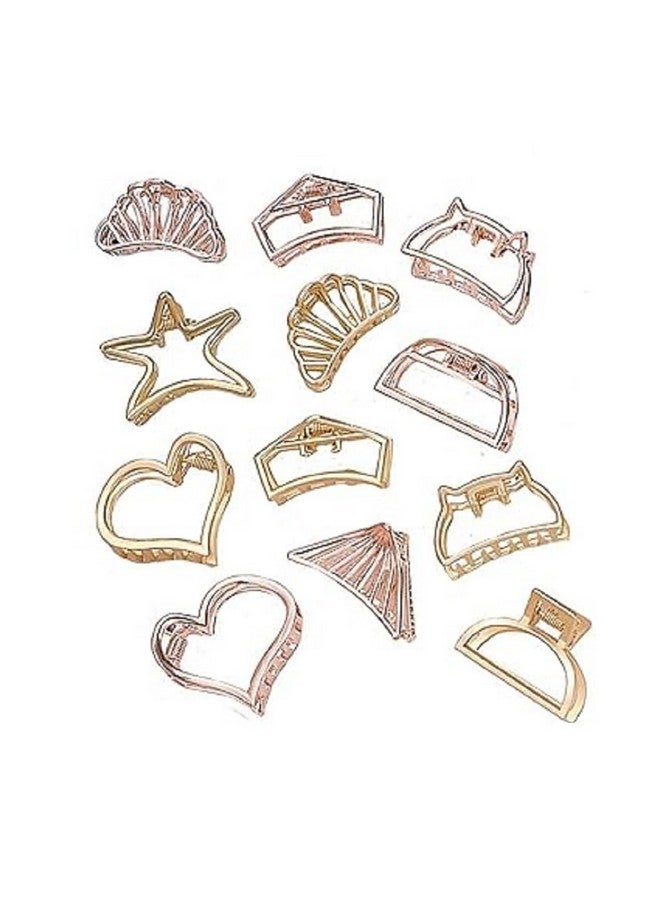 DN Creation Set of 12 Korean Style Pearl Barrettes Hair Clip Lock Pin for Women/Girls - Image 1