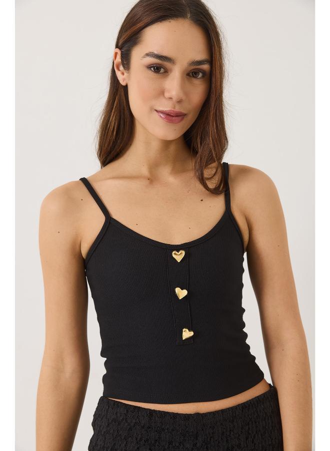 Ginger Cami Top with Heart Accent Detail - Image 1