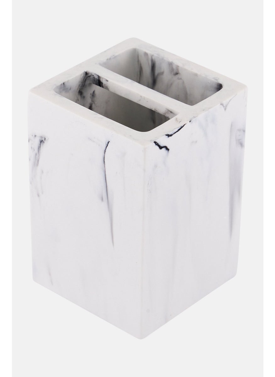 AMG - Marble Toothbrush Holder, White - Image 1