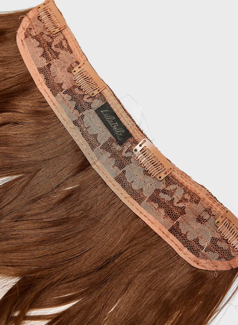 LullaBellz Super Thick 16" 5 Piece Brushed Out Wave Clip In Hair Extensions -613/16 California Blonde