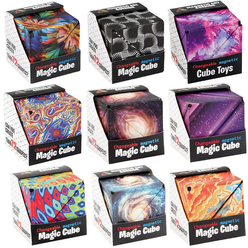 Children'S Toys 3D Three-Dimensional Changeable Magnetic Rubik'S Cube Tangram Three-Dimensional Geometric Rubik'S Cube Puzzle Puzzle Toy - Image 2
