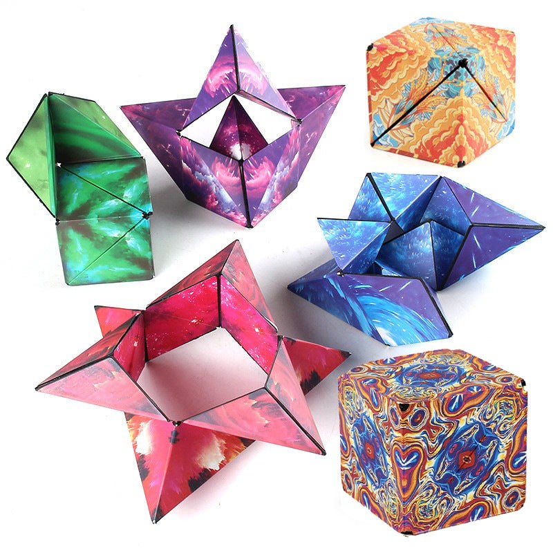 Children'S Toys 3D Three-Dimensional Changeable Magnetic Rubik'S Cube Tangram Three-Dimensional Geometric Rubik'S Cube Puzzle Puzzle Toy - Image 4